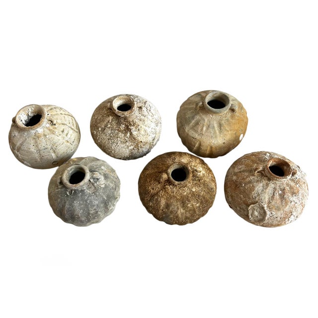 Asian Antique Small Ocean Antique Earthware Pot For Sale - Image 3 of 7