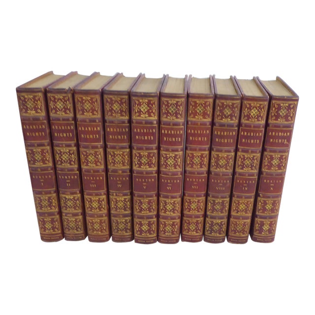 Leatherbound Volumes of Arabian Nights - Set 10 For Sale