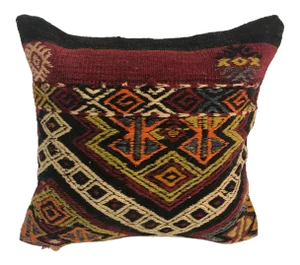 1970s Turkish Handmade Kilim Pillow Cover