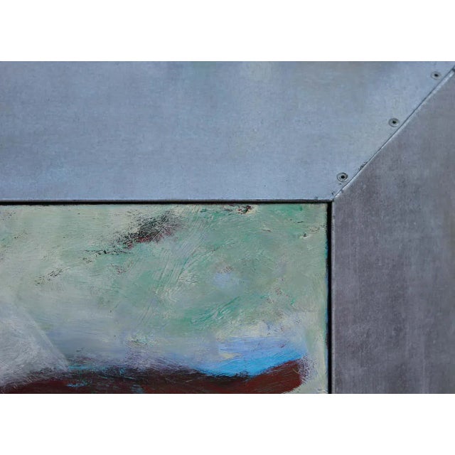 Abstract 1980s Modernist Abstract Amorphous Oil Painting by M. Mobley, Framed For Sale - Image 3 of 11