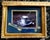 Vintage exquisitely framed and uniquely double matted art work featuring a beautifully rendered blue and white...