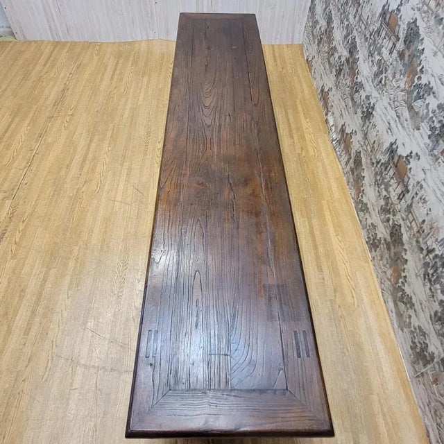 Early 20th Century Antique Shanxi Province Elm Bench For Sale - Image 5 of 10