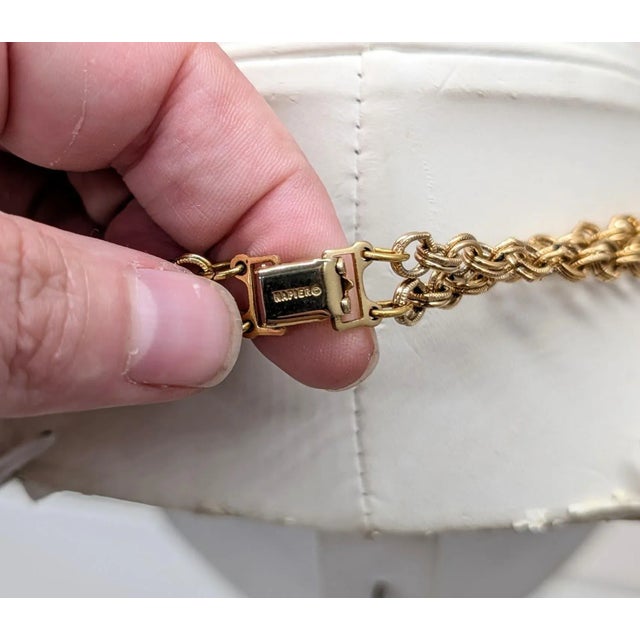 Vintage Signed Napier Goldtone O Charms Necklace For Sale In Philadelphia - Image 6 of 8