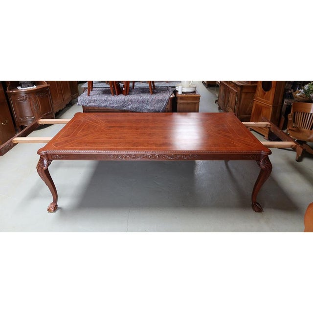 English Chippendal Style Rectangular Table, 1950s For Sale - Image 16 of 18