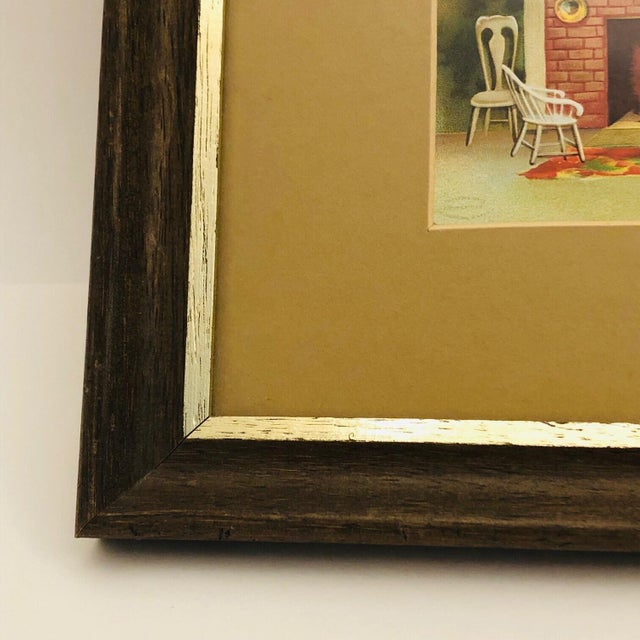 1920s 1920s Rustic Framed Thanksgiving Day Print For Sale - Image 5 of 10