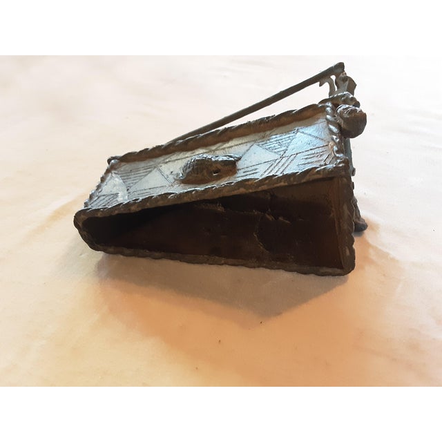 Antique 19th Century African Ashanti Artifact; Burial Gold Vessel Kuduo For Sale - Image 12 of 17