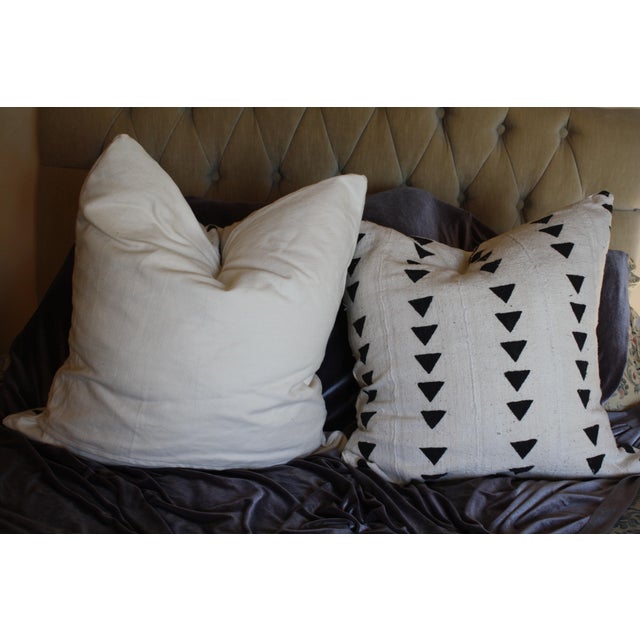 Large Euro Size African Mud Cloth Pillows A Pair Chairish