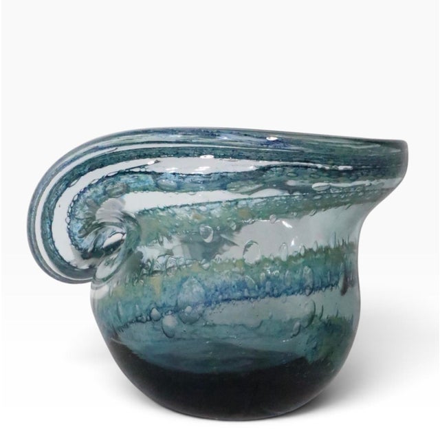 Large Organic Modern Art Glass Bowl by Josh Simpson C 1973 For Sale - Image 13 of 18