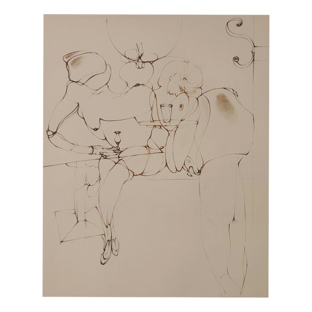 Hans Bellmer, Nude, Interior with Figure, 1971, Engraving For Sale