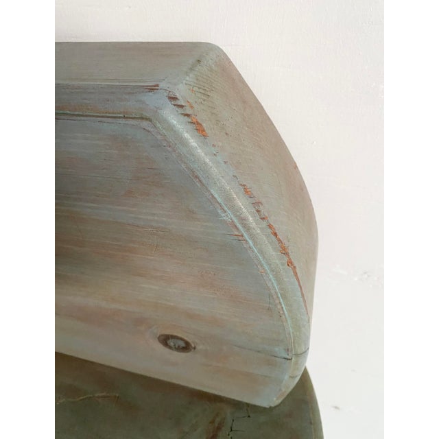 Minimalist Chunky Pine Bench, Paint Washed, Artisan Made, 1980s For Sale - Image 15 of 18