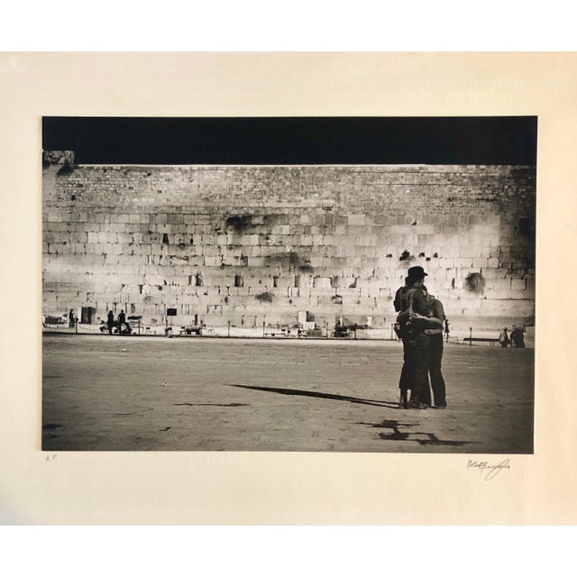 Robert Burroughs, Vintage Silver Gelatin Photograph Jerusalem Western Wall Night Time Photo 1973, 1973 For Sale - Image 4 of 8