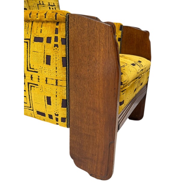 Brown Art Deco Amsterdam School Lounge Chair by Cornelis Van Der Sluys, 1918 For Sale - Image 8 of 17