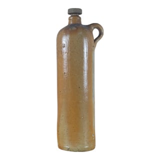 Antique Dutch Stoneware Gin Bottle For Sale