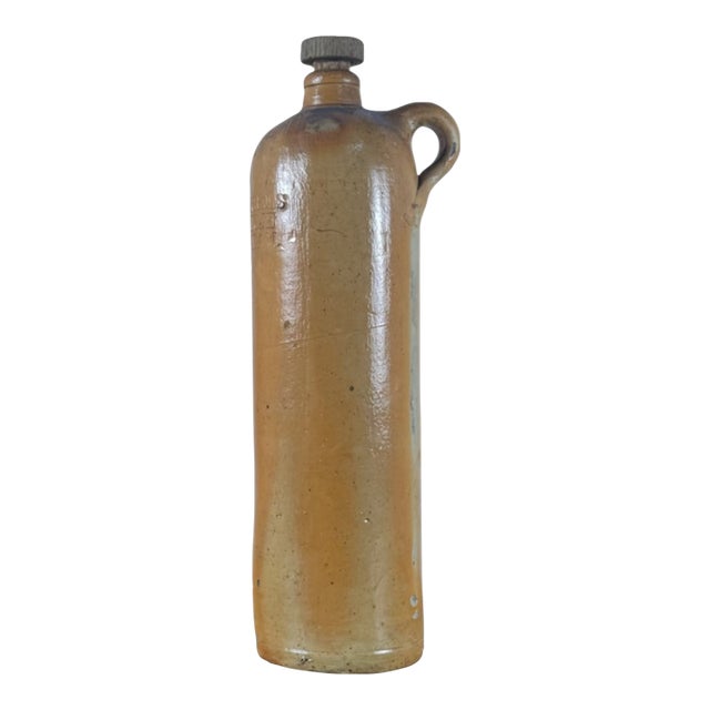 Antique Dutch Stoneware Gin Bottle For Sale