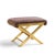 Warren Lloyd for Weiman Mid Century Brass X Base Stools - Pair For Sale In Chicago - Image 6 of 12