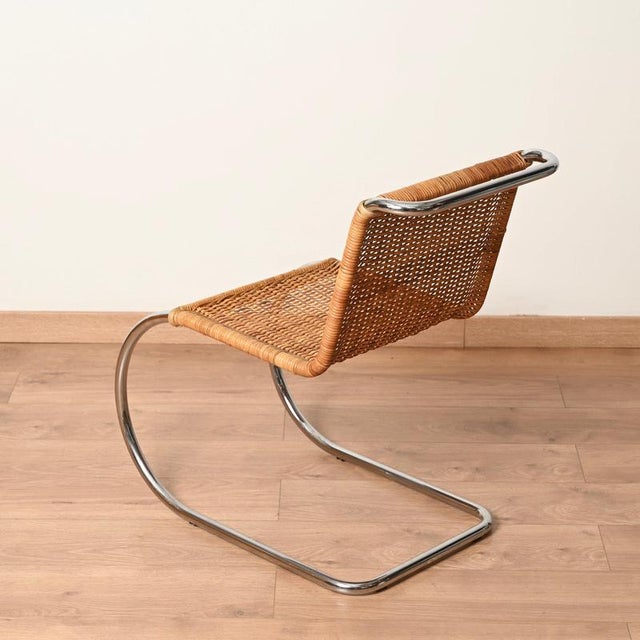 MR10 Rattan Chairs by Ludwig Mies Van Der Rohe for Knoll, 1960s, Set of 2 For Sale - Image 8 of 18