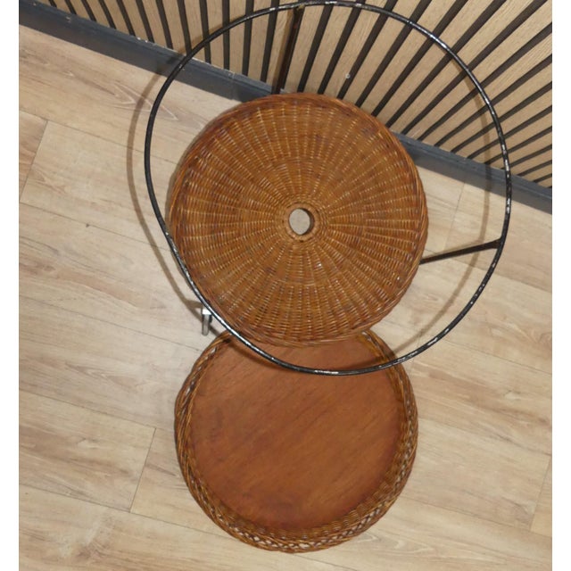 Mid-Century Modern Vintage Tea Cart in Teak, 1960s For Sale - Image 3 of 9