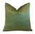 2020s Green Scrolling Botanical Floral Leaves Velvet Pillow Including the Down/Feather Insert 18" Square For Sale - Image 5 of 6