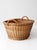 Antique Wicker Laundry Basket With Handles For Sale - Image 4 of 12