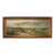 Fox Hunt Panoramic Landscape Scene Framed Oil Painting Print on Canvas, Gold Frame For Sale
