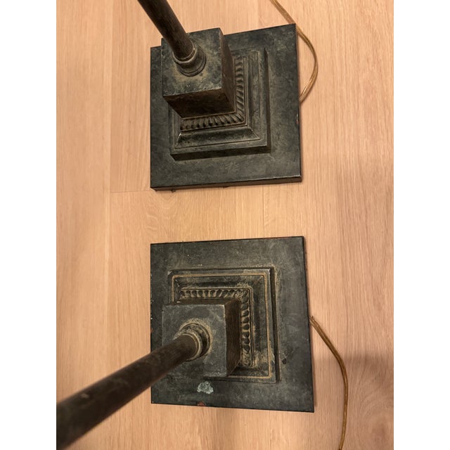 1970s Cambridge Lamps Inc. Neoclassical Style Black Floor Lamps Pair For Sale - Image 10 of 12