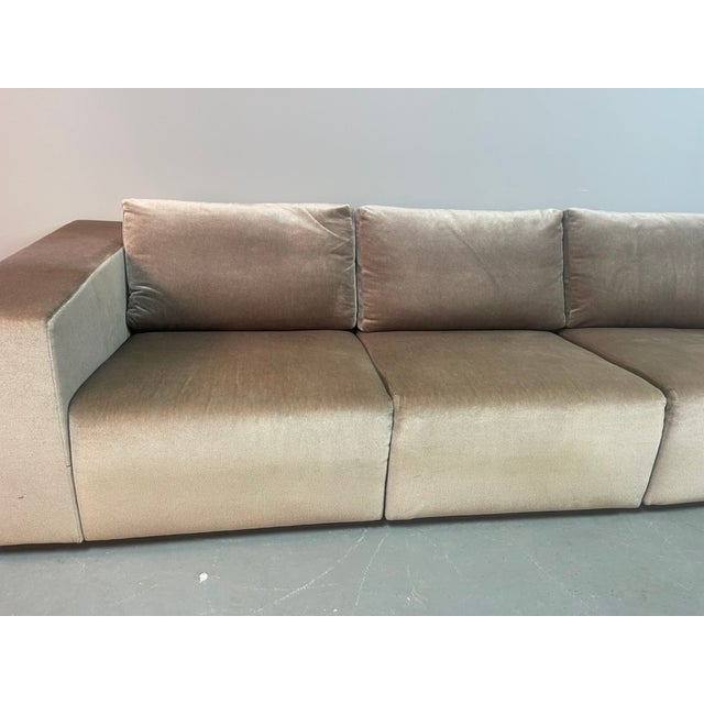 Modular Sofa in Champagne Velvet from Walter Knoll, Germany, 1970s, Set of 4 For Sale - Image 8 of 18