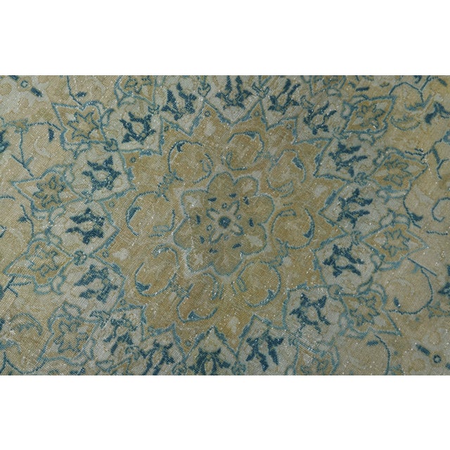 1970s Vintage Persian Handmade Wool Cotton Yellow Area Rug For Sale In San Francisco - Image 6 of 11