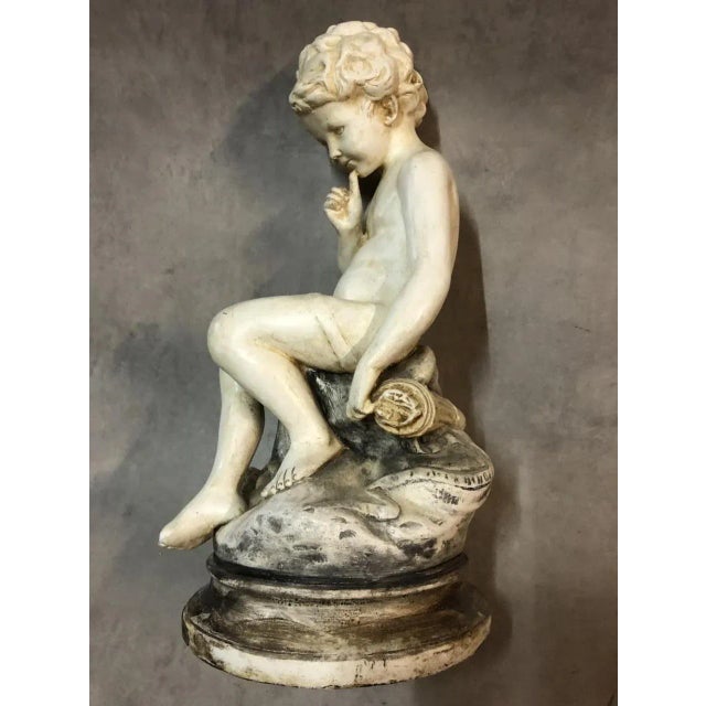Antique Plaster Silent Child of Falconnet Sculpture For Sale - Image 3 of 15