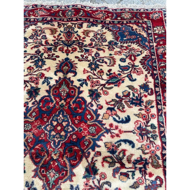 Beige Vintage Najaf Abad Rug, 1980s For Sale - Image 8 of 18