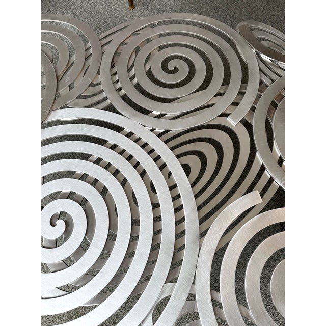Contemporary Stainless Steel Spiral Coffee Table by Antonio Cagianelli, Italy For Sale - Image 10 of 12