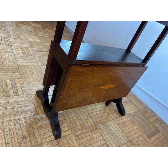Early 20th Century George III Style Mahogany Two Tier Side Table For Sale - Image 4 of 12