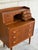 Chestnut Teak Brown Vanity Desk Secretary Bureau Combo Storage Cabinet Denmark 1960s For Sale - Image 8 of 10