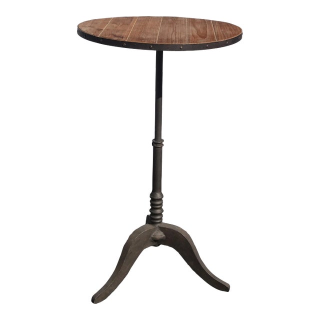 Vintage 43" H Table Top Tall French Country Side Table For Sale