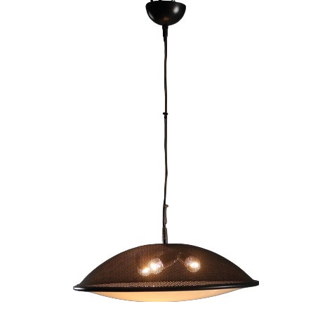 Vintage Black-Lacquered Metal Lamp from Valenti Luce, 1980s For Sale