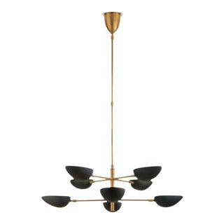 Visual Comfort Aerin Graphic Large Two-Tier Chandelier For Sale
