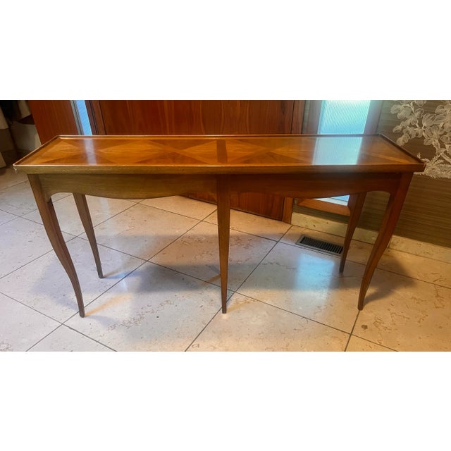 Mid 20th Century C. 1960s Bodart Parquetry Console Table – French Provincial Style For Sale - Image 5 of 12
