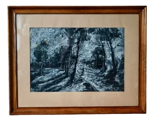 Marcel Bouyeron, The Clearing, 20th Century, Artwork on Paper, Framed