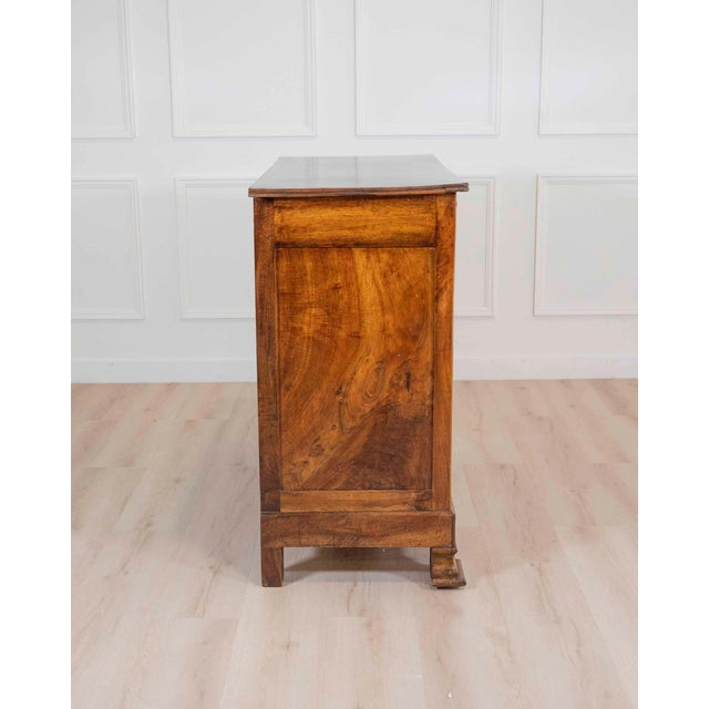 Wood Antique Louis Philippe Sideboard Dresser Cabinet Cupboard Buffet In Walnut For Sale - Image 7 of 11