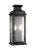 Transitional Sean Lavin by Visual Comfort Studio Pediment Medium Lantern, Dark Weathered Zinc For Sale - Image 3 of 3