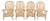 Vintage Rattan High Back Windsor Armchairs, a Set of 4 in the Style of Franco Albini For Sale
