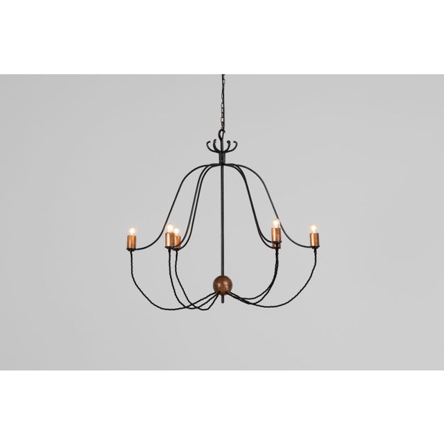 Metal Bossche School Chandelier from Joop Brugman, Netherlands, 1975 For Sale - Image 7 of 17