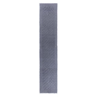 Modern Handwoven Goat Hair Runner in Solid Charcoal by Doris Leslie Blau For Sale