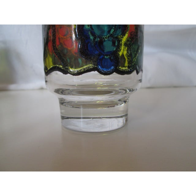 1970s Stained Glass Design Fruit Tumblers - Set of 7 For Sale - Image 4 of 7