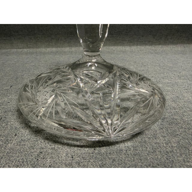 Vintage Cut Crystal Lidded Candy Dish For Sale - Image 9 of 9