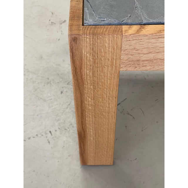 Slate Top Oak Tables For Sale - Image 4 of 12