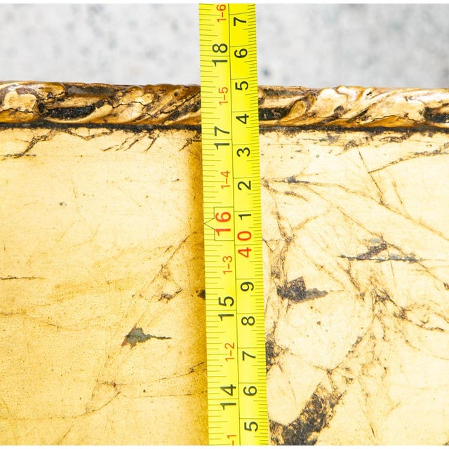 Mid Century Modern Side Table End Rectangular Hollywood Regency Gold 1970s 70s For Sale - Image 9 of 12