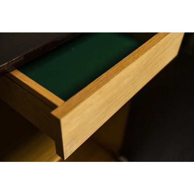 Brutalist Sideboard in Dark Stained Oak from Defour, Belgium, 1970s For Sale - Image 6 of 11