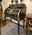 French Louis XV Roll Top Secretary Desk – Hand Painted Black Bureau With Gold Leaf Details For Sale - Image 3 of 5