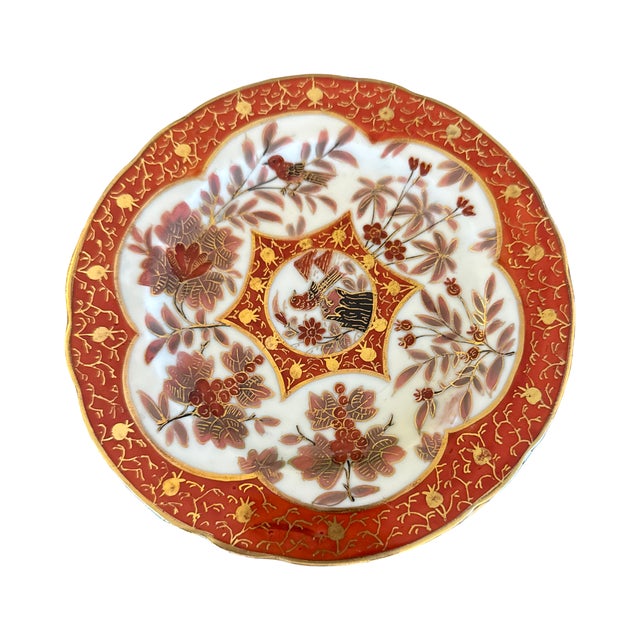 An exceptional set of six antique hand-painted dessert plates by C.F. Boseck & Co. of Haida, Bohemia, dating to the late...