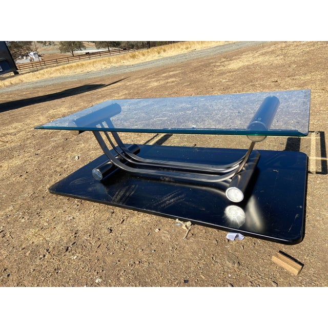 Vintage Art Deco Tubular Glass Coffee Table Romeo Rega Style For Sale - Image 11 of 13